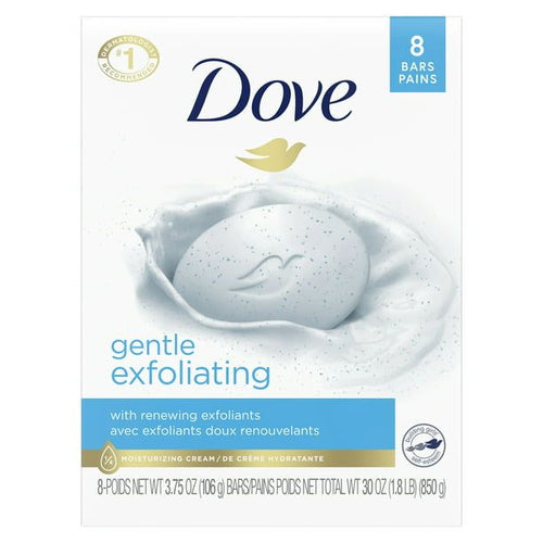 Dove Gentle Exfoliating With Renewing Exfoliants Beauty Bar, 3.75 oz, 8 Bars EasyOptionXY LLC