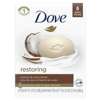 Dove Restoring Coconut And Cocoa Butter Beauty Bar Soap for Skin Care, 3.75 oz, 8 Bars EasyOptionXY LLC