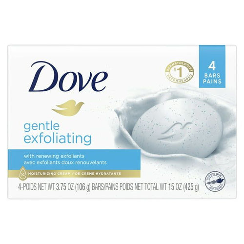 Dove Gentle Exfoliating With Renewing Mild Cleanser Beauty Bar, 3.75 oz, 4 Bars EasyOptionXY LLC