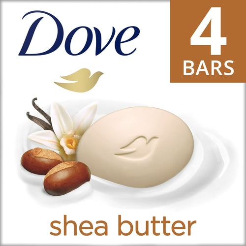 Dove Beauty Bar Gentle Skin Cleanser Shea Butter, 3.75 oz, 4 Bars EasyOptionXY LLC