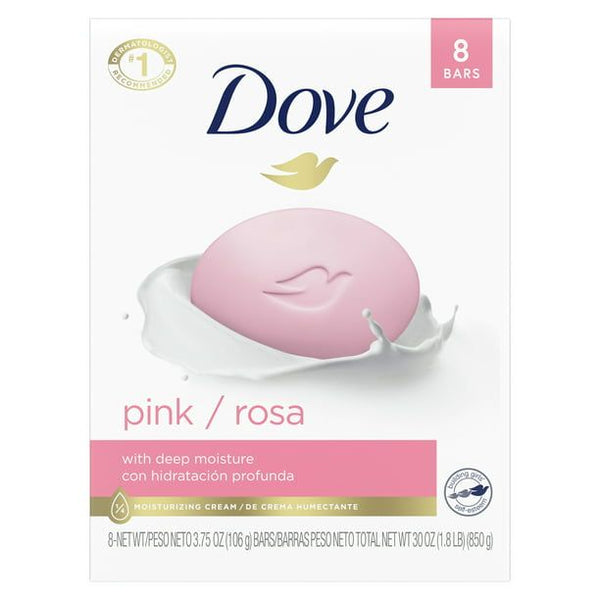 Dove Pink With Deep Moisture Beauty Bar, 3.75 oz, 8 Bars EasyOptionXY LLC
