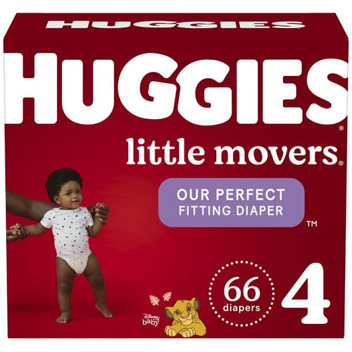 Huggies Little Movers Baby Diapers Size 4; Count 66 EasyOptionXY LLC