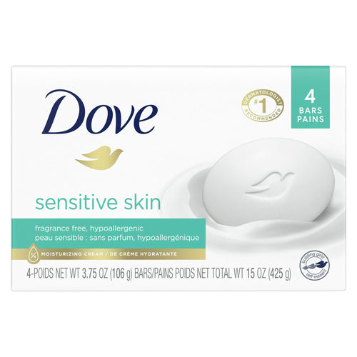 Dove Beauty Bar More Moisturizing Than Bar Soap Sensitive Skin, 3.75 oz, 4 Bars EasyOptionXY LLC
