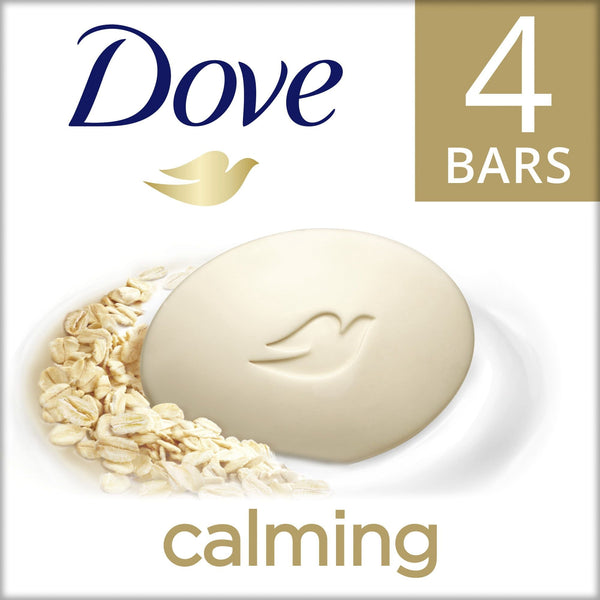Dove Beauty Bar Calming Oatmeal and Rice Milk Scent, 3.75 oz, 4 Pack EasyOptionXY LLC