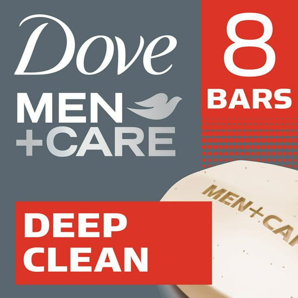 Dove Men+Care Men's Bar Soap Deep Clean, 3.75 oz, 8 Bars EasyOptionXY LLC