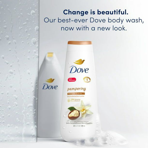 Dove Pampering Shea Butter & Vanilla Liquid Body Wash, 20 oz, 2 Count EasyOptionXY LLC