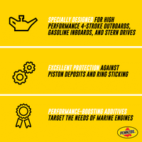 Pennzoil Marine Premium Plus Outboard 4-Cycle 25W-40 Engine Oil, 1 Gallon EasyOptionXY LLC