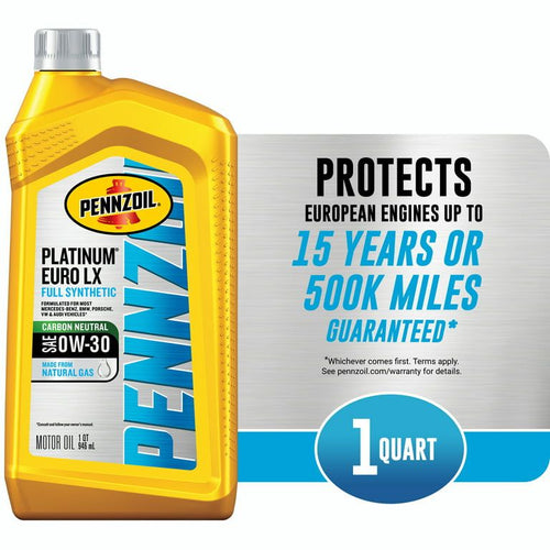 Pennzoil Platinum Euro LX 0W-30 Full Synthetic Motor Oil, 1 Quart EasyOptionXY LLC