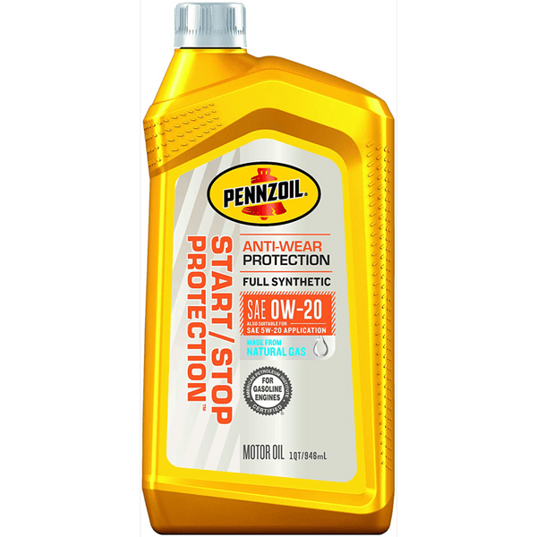 Pennzoil Start/Stop Protection Full Synthetic 0W-20 Motor Oil, 1 Quart EasyOptionXY LLC