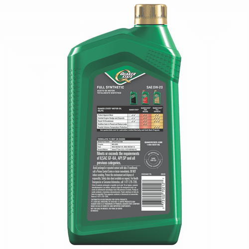 Quaker State Full Synthetic 0W-20 Motor Oil, 1-Quart EasyOptionXY LLC
