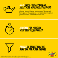 Pennzoil Platinum High Mileage Full Synthetic 5W-30 Motor Oil, 5 Quart EasyOptionXY LLC