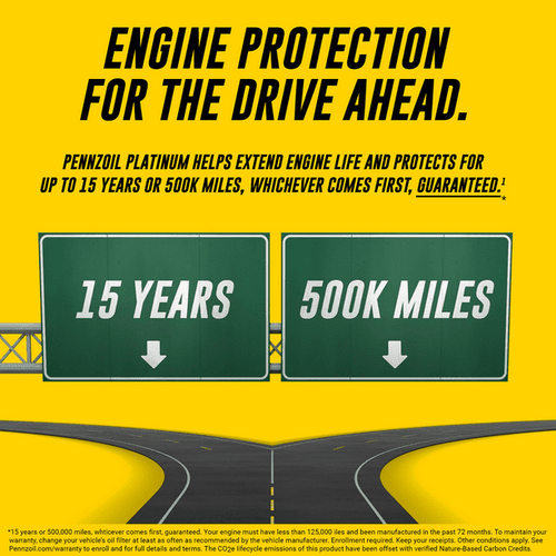 Pennzoil Platinum High Mileage Full Synthetic 10W-30 Motor Oil, 5 Quart EasyOptionXY LLC