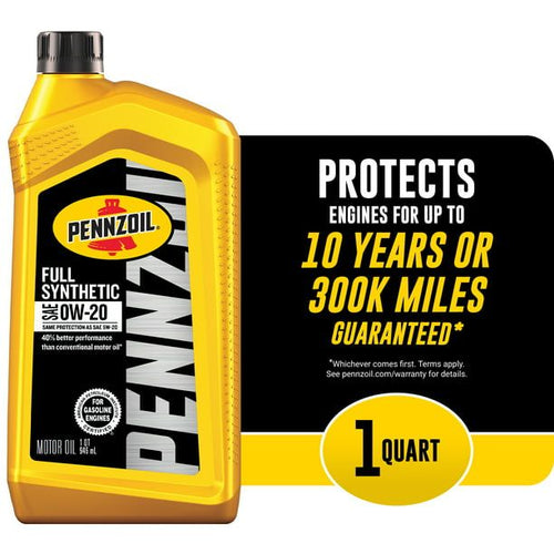 Pennzoil Full Synthetic 0W-20 Motor Oil, 1 Quart EasyOptionXY LLC