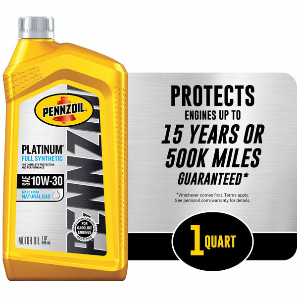 Pennzoil Platinum Full Synthetic 10W-30 Motor Oil, 1-Quart EasyOptionXY LLC
