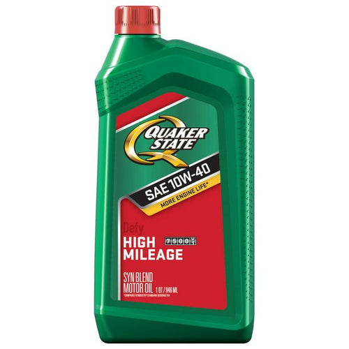 Quaker State High Mileage 10W-40 Synthetic Blend Motor Oil for Vehicles over 75K Miles, 1-Quart EasyOptionXY LLC