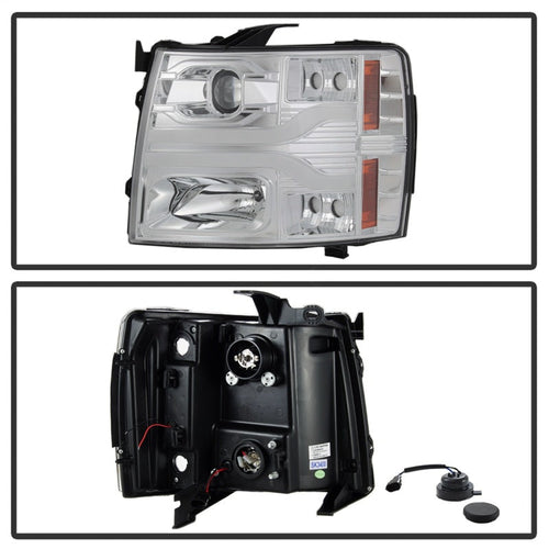 Spyder Chevy Silverado 1500 07-13 Version 3 Projector Headlights - Chrome PRO-YD-CS07V3-LBDRL-C OffRoadUSA.com