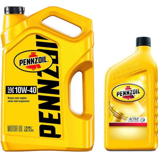 Pennzoil Conventional 10W40 Motor Oil, 5 qt with Bonus 1 Quart EasyOptionXY LLC