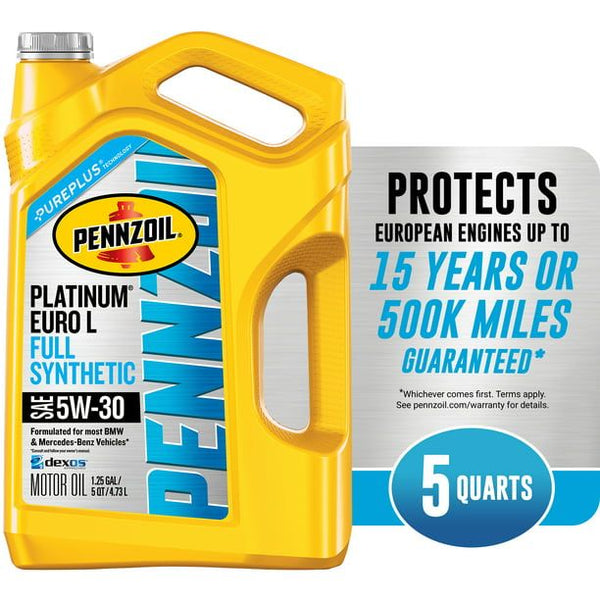 Pennzoil Platinum Euro L Full Synthetic 5W-30 Motor Oil, 5 Quart EasyOptionXY LLC
