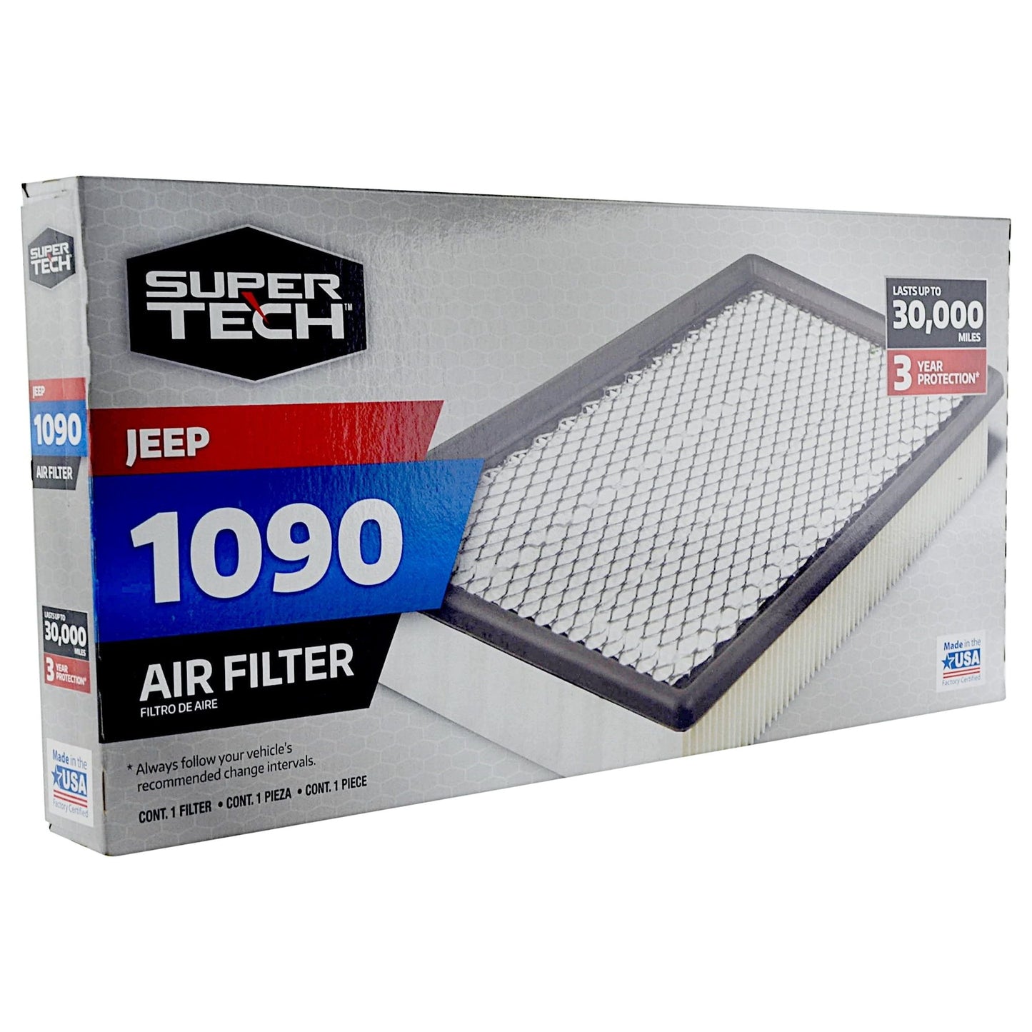Super Tech 1090 Engine Air Filter, Replacement Filter for Chrysler or Jeep