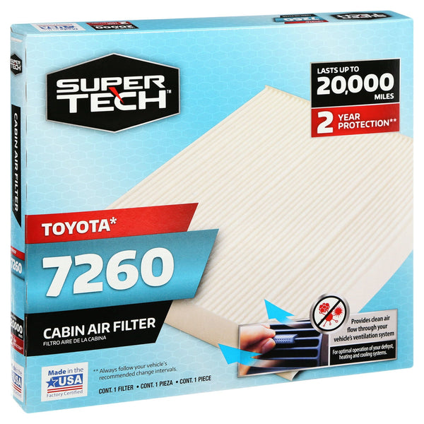 SuperTech Cabin Air Filter, 7260, Replacement Cabin Filter for Toyota EasyOptionXY LLC