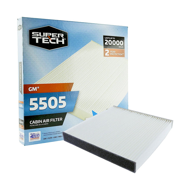 SuperTech Cabin Air Filter 5505, Replacement Air/Dust Filter for GM EasyOptionXY LLC