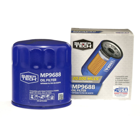 SuperTech Maximum Performance 20,000 mile Replacement Synthetic Oil Filter MP9688 for Hyundai Kia Mitsubishi & Subaru EasyOptionXY LLC