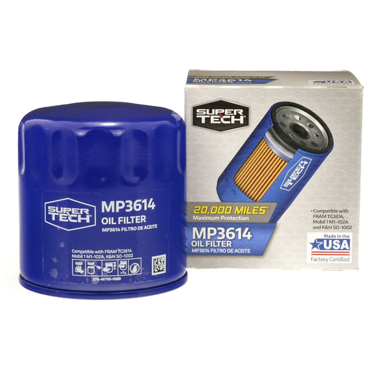 SuperTech Maximum Performance 20,000 mile Replacement Synthetic Oil Filter MP3614 for Chrysler Dodge Mazda and Ford EasyOptionXY LLC