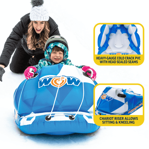 WOW Sports Snow Tube Bobsled for Kids and Adults Jupiter Gear