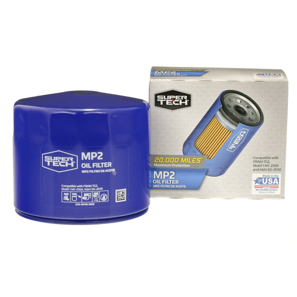 SuperTech Maximum Performance 20,000 mile Replacement Synthetic Oil Filter MP2 for Chrysler Dodge Ford and Mazda EasyOptionXY LLC