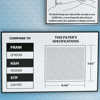 SuperTech Cabin Air Filter 7270, Replacement Air/Dust Filter for Toyota EasyOptionXY LLC