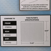 SuperTech Cabin Air Filter 5525, Replacement Air/Dust Filter for GM EasyOptionXY LLC