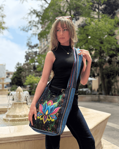 Kathmandu Collection Lotus Handmade Hobo Bag Jupiter Gear