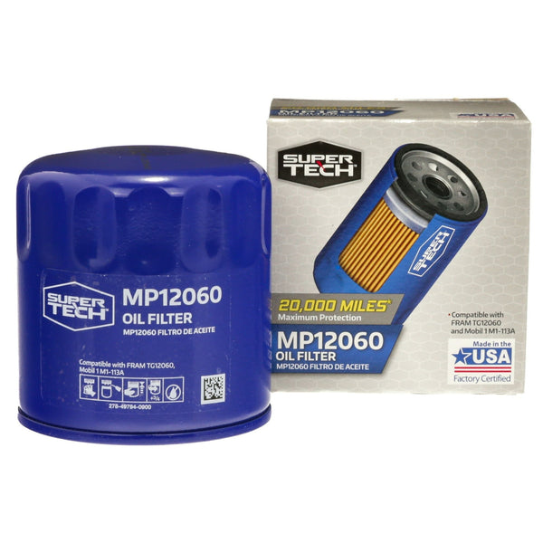 SuperTech Maximum Performance 20,000 mile Replacement Synthetic Oil Filter MP12060 for Select Buick Cadillac Chevrolet and GMC EasyOptionXY LLC