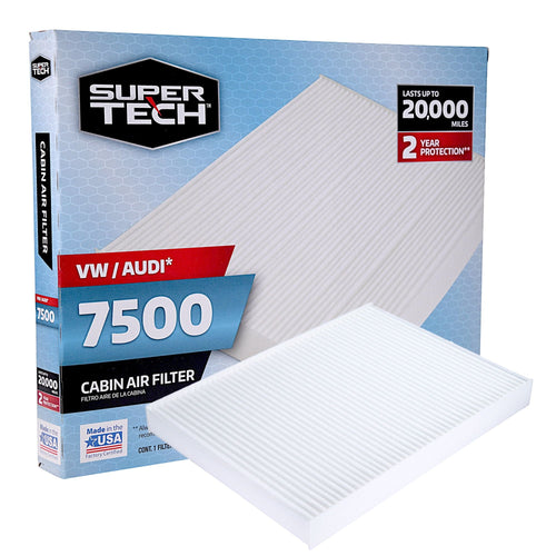 SuperTech Cabin Air Filter 7500, Replacement Air/Dust Filter for VW / Audi EasyOptionXY LLC
