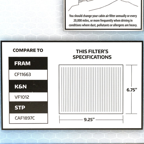 Super Tech 5520 Cabin Air Filters, Replacement Air/Dust Filter for Buick Chevrolet GMC EasyOptionXY LLC