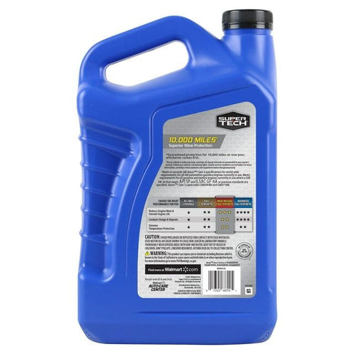 Super Tech High Mileage Full Synthetic SAE 5W-30 Motor Oil, 5 Quarts EasyOptionXY LLC