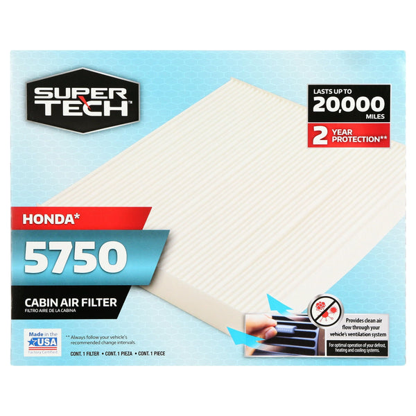SuperTech Cabin Air Filter 5750, Replacement Cabin Air/Dust Filter for Honda EasyOptionXY LLC