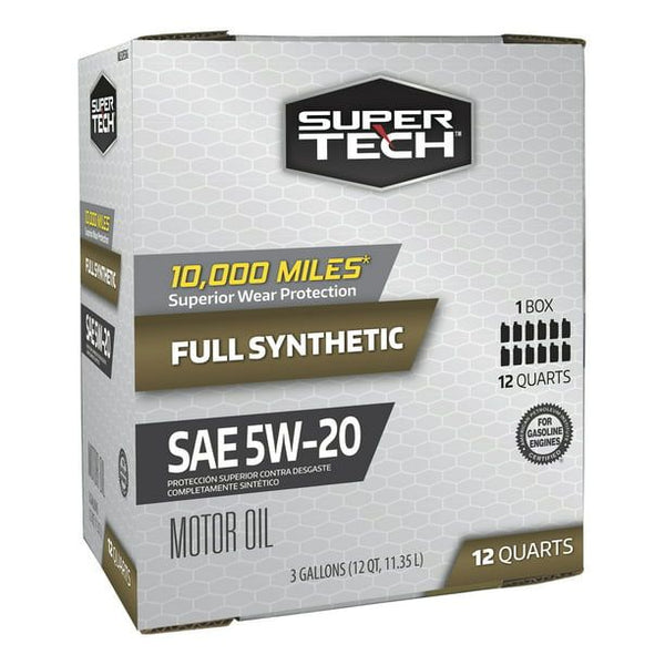 Super Tech Full Synthetic SAE 5W-20 Motor Oil, 12 Quart Bag (3 gallons) EasyOptionXY LLC