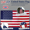 Printed Polycotton American Flag, Sleeved Banner Betsy Flags, 2.5' x 4' EasyOptionXY LLC