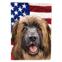 Leonberger American Flag Flag Canvas House Size EasyOptionXY LLC