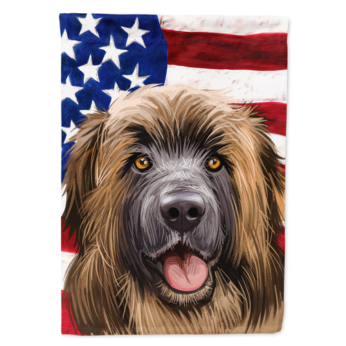 Leonberger American Flag Flag Canvas House Size EasyOptionXY LLC