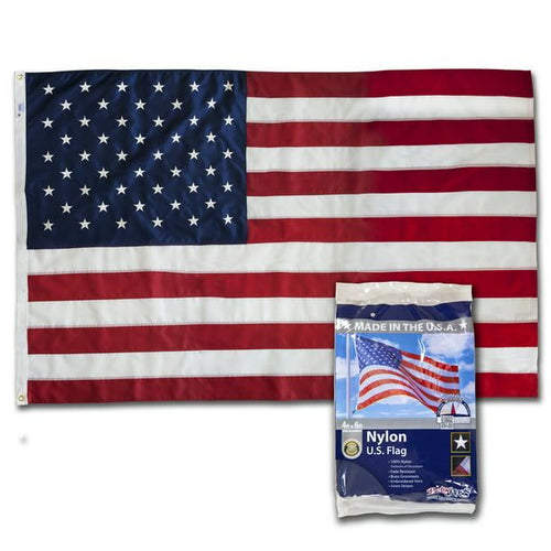 American Nylon Sewn and Embroidered Flag with Brass Grommets by Betsy Flags, 4' x 6' EasyOptionXY LLC