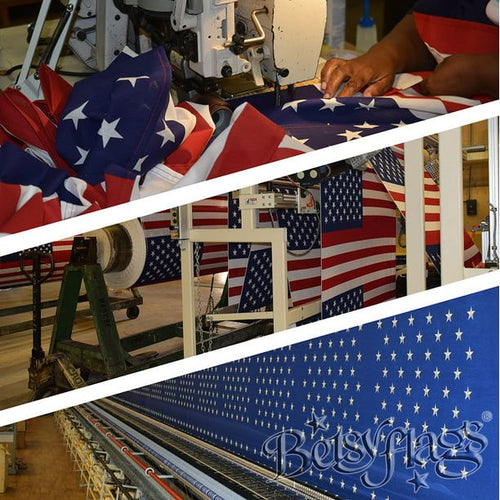American Nylon Sewn and Embroidered Flag with Brass Grommets by Betsy Flags, 4' x 6' EasyOptionXY LLC