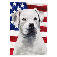 American Bulldog American Flag Flag Canvas House Size EasyOptionXY LLC