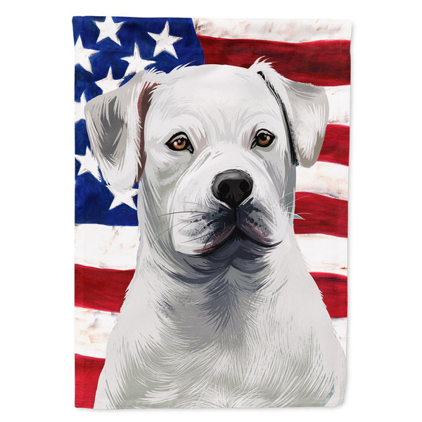 American Bulldog American Flag Flag Canvas House Size EasyOptionXY LLC