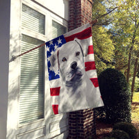 American Bulldog American Flag Flag Canvas House Size EasyOptionXY LLC