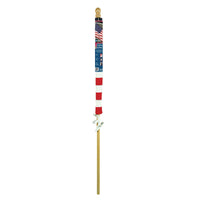 Polycotton Banner Style Flag with 5 Wood Pole and Bracket Set by Annin, 2.5' x 4' EasyOptionXY LLC