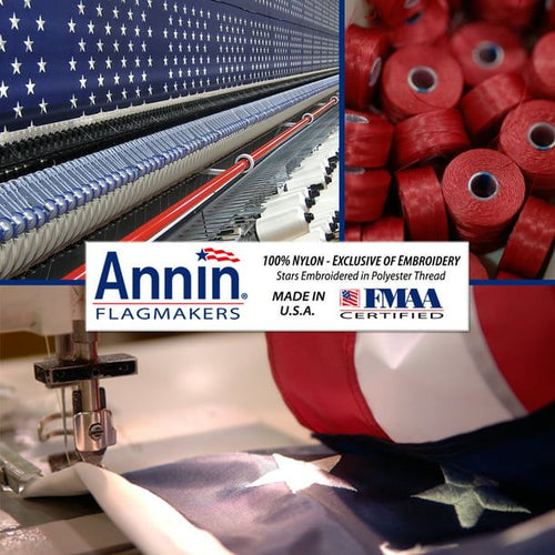 Tough-Tex American Flag with Sewn Stripes and Embroidered Stars by Annin, 3' x 5' EasyOptionXY LLC
