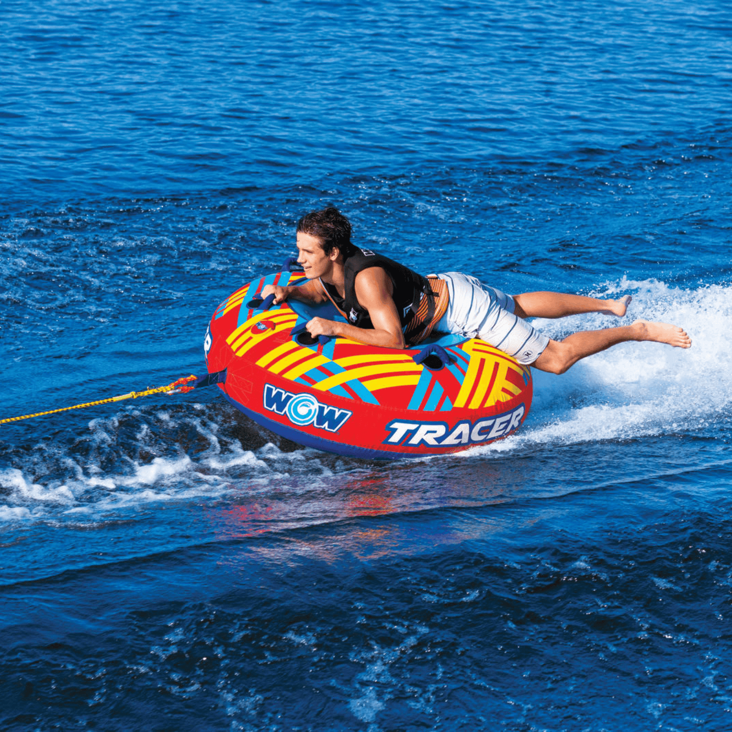 WOW Sports Tracer Snow Tube Towable for Summer & Winter Action