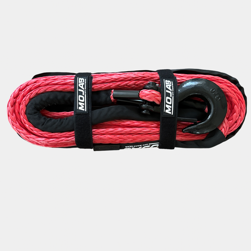 1/2'' x 78' Synthetic Winch Rope with Removable  forged winch hook MOJAB OFFROAD